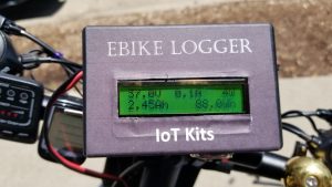 E-Bike Logger mounted on handlebar extension